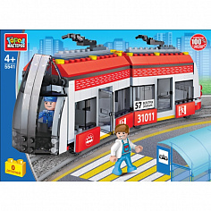 5541-CG Конструктор "Город мастеров" новый трамвай, 327дет. в русс. кор.