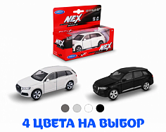 43706W Машинка WELLY 1:38 Audi Q7, пруж. мех., цвет в асс.