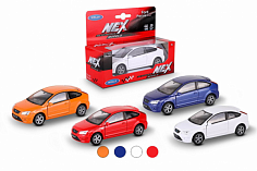 42378W Машинка WELLY 1:38 Ford Focus ST, пруж. мех., цвет в асс.