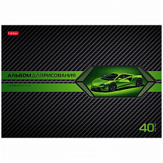 Х-40А4вмВ (085129) Альбом 40л А4 "AutoCarbon" на скобе