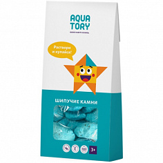 LUBBY24234 арт.24234/6 Шипучие камни для ванн, цвет голубой, 3+, AQUATORY, 500 г