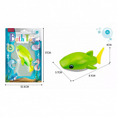 DN9956 Заводная игрушка для ванной Акула 8см, цвет зеленый (DN9956)