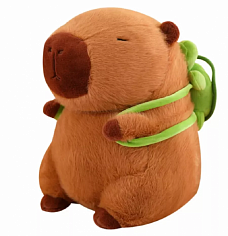 Мягкая игрушка Капибара с рюкзаком 30см