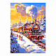 миниатюра LORI Кпн-332 Картина по номерам на картоне 20*28,5 см "Поезд в пути"