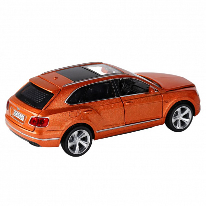 Фото 1251301JB ТМ "Автопанорама" Машинка металл., 1:34 Bentley Bentayga, оранжевый, инерция, свет, звук, 
