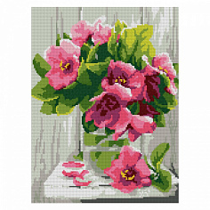 LORI Ам-032 Алмазная мозаика 30*40 см (полное заполнение) "Цветы"