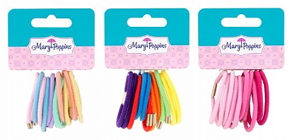 Фото товара 455022 Набор резинок для волос, 12 шт., средние., в ассорт.