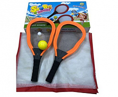 S+S 200141896 Ракетки для тенниса с мячом, в сетке, цвет в ассортименте, пластик