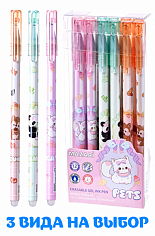 М-5847-70 Ручка пиши-стирай гель PETS синяя 0,38мм