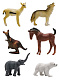 миниатюра 200661533 Игровой набор "Животные" с картой обитания внутри (6 шт в наборе) (Zooграфия)