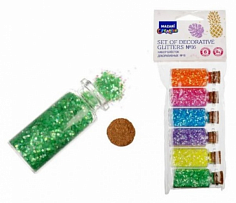 М-9879 Блестки декорат. №16, 6цв.*8г., европодвес