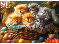 Ф500-8714 Пазл 500 Спящие котята Ф500-8714
