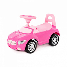 ПОЛЕ84477 Каталка-автомобиль "SuperCar" №1 со звуковым сигналом (розовая)