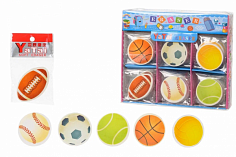 Ластик BASIR "МЯЧ", 4см, мягкий, ассорти (1192) (1/30)