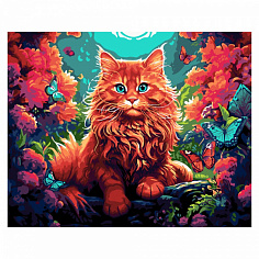 LORI Рх-181 Картина по номерам холст на подрамнике 40*50см "Фантастический кот"