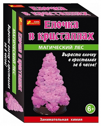 Фото товара Ранок 12138005Р Елочка в кристаллах (розовая) - Сад пушистых кристаллов