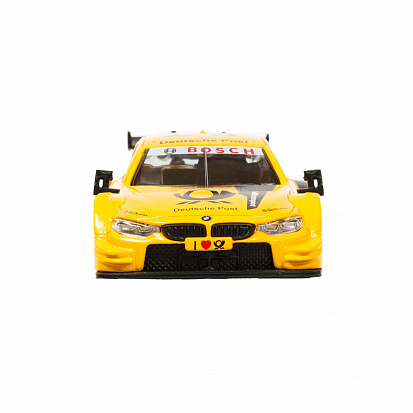 Фото 1251211JB ТМ "Автопанорама" Машинка металл. 1: 43 BMW M4, желтый, инерция, откр. двери, в/к 17,5*12,