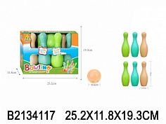 2134117 Игровой набор "Боулинг", 6 кеглей (19 см), мяч (8,4 см), в/к 25,2*11,8*19,3 см