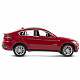миниатюра 1251128JB Машинка металлическая 1:26 BMW X6, бордовый, откр. двери, капот и багажник, свободный ход 
