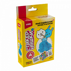 LORI Кфо-001 Выращивание кристаллов Стикерняшки "Яркий бабл ти", голубой кристалл