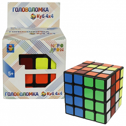 Фото Т14219 1toy Головоломка "Куб 4х4", 6 см, коробка 6,5х6,5х10 см (10013160/041021/0612216)