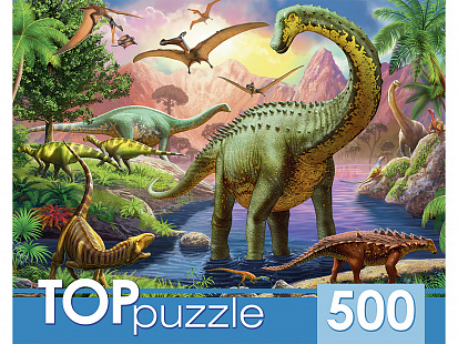 Фото товара XТП500-0592 TOPpuzzle. ПАЗЛЫ 500 элементов. XТП500-0592 МИР ДИНОЗАВРОВ №23