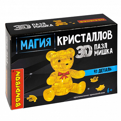 Фото товара ВВ5222 Пазл 3D МАГИЯ КРИСТАЛЛОВ "МИШКА", 41 деталь, Bondibon