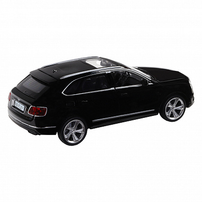 Фото 1251300JB Машинка металл., 1:34 Bentley Bentayga, черный, инерция, свет, звук, откр. двери, в/к 17,5