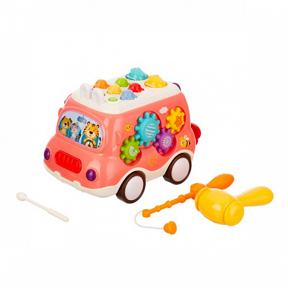 IT110595 Центр игровой Elefantino "Весёлый автобус", световые и звуковые эффекты, рыбалка, молоточек фото