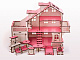 миниатюра ЭД-032 светло-розовая Кукольный домик с гаражом Розовая Сказка (мебель в комплекте)