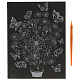миниатюра 100SCRATCHART-CLR-FLOWERS Гравюра 18*24 см цветы, цветная в конверте MultiArt