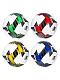 миниатюра IT107708 Мяч футбольный EVA, двухслойный, вес 350 гр, 4 цв. в ассорт. (красный, желтый, синий, зелен