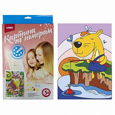 LORI Ркн-009 Картина по номерам для малышей "Смелый рыбак"