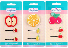 455158 Набор заколок "Фрукты", в ас-те.