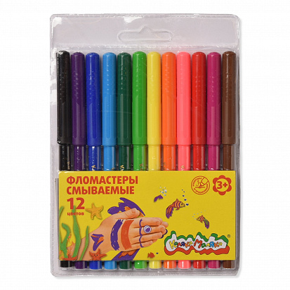 КМ4602723003816 Фломастеры КАЛЯКА-МАЛЯКА, 12 цветов (12/240) (ФКМ12) (038260) фото
