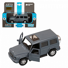 1251222JB ТМ "Автопанорама" Машинка металл. 1:42 Mercedes-Benz G350d, серый, инерция, откр. двери, в