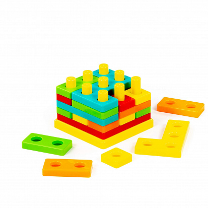 Фото ПОЛЕ93646 Игрушка развивающая "3D пазл" №1 (23 элемента) (в сеточке)