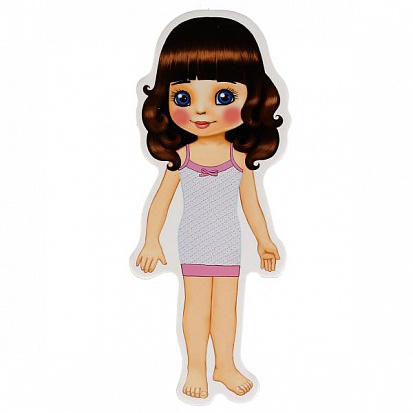 Фото 4690590140383 (7) Игра-одевайка на магнитах "умка" одень куклу. шатенка. в кор.
