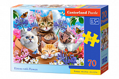 Пазлы B8-07107 Котята, 70 деталей, Castor Land