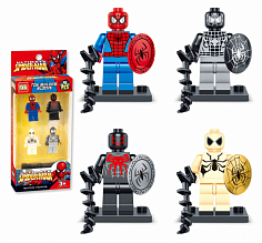 0244E-3 Минифигурки конструктор PIN BA Человек-паук 4в1 [цена за уп.] (0244E-3)