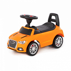 ПОЛЕ84569 Каталка-автомобиль "SuperCar" №2 со звуковым сигналом (оранжевая)
