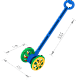 миниатюра 760/1н Каталка "Весёлые колёсики" с шариками (сине-зелёная)