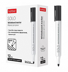 Х-WB_064557 Маркер для доски "Hatber" Solo iзакруг. пишущий узел 2мм черный