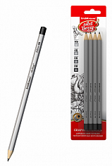 ЕК-56079 Карандаши графит. 4 шт. ArtBerry HB, 4B, 6B, 8B, на блистере