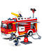 миниатюра M38-B0626 Конструктор пластиковый. SLUBAN Пожарные. Пожарная машина (343 детали, 2 фигурки).