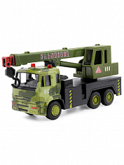 6510D инерц. металл "Автопарк" 1:54 Кран камаз военный 15см