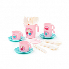 ПОЛЕ80073 Набор детской посуды "Анюта" на 4 персоны (V4) (22 элемента) (в сеточке)