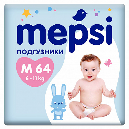 Фото товара Подгузник детский Mepsi M 64 шт