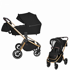 CARRELLO Коляска прогулочная 2 в 1 Epica CRL-8510 Space Black (Зол./Р)