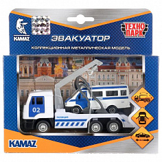SB-17-24-V-WB Машины металл. Камаз Эвакуатор 12см,инерц, откр.двери + ГАЗ Газель 7,5см в кор Технопа